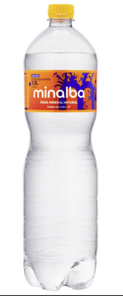 Água Mineral Natural com Gás Minalba Garrafa 1,5l