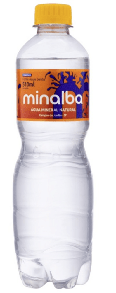 Água Mineral Natural com Gás Minalba Garrafa 510ml