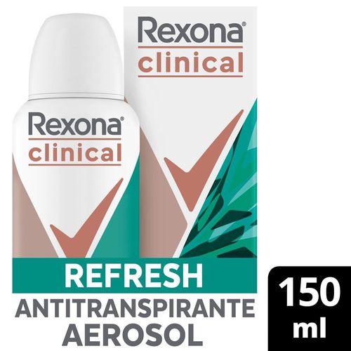 Antitranspirante Aerossol Refresh 96h Rexona Clinical 150ml Spray