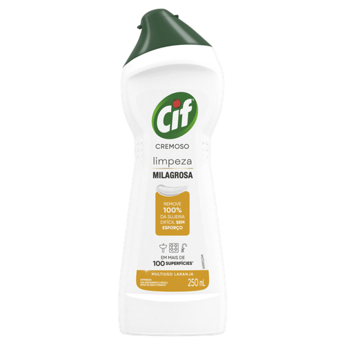 CIF Cremoso Limpeza Milagrosa Laranja para casa 250 ml