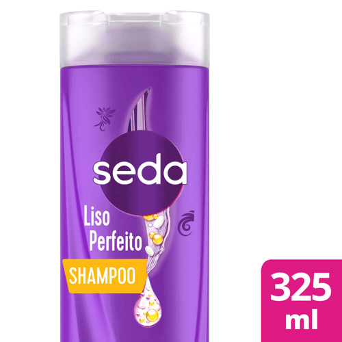 Shampoo com Vitamina C, Óleo de Macadâmia e Proteína Seda Liso Perfeito Frasco 325ml