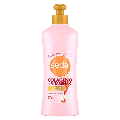 Creme para Pentear Seda by Niina Secrets Colágeno e Vitamina C Frasco 300ml