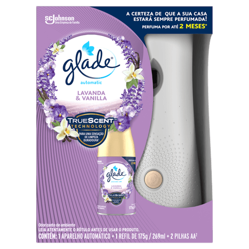 Desodorizador Glade Automatic Spray Aparelho + Refil Lavanda & Baunilha 269ml