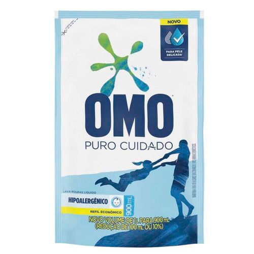 Sabão Líquido Refil OMO Puro Cuidado 900 ml