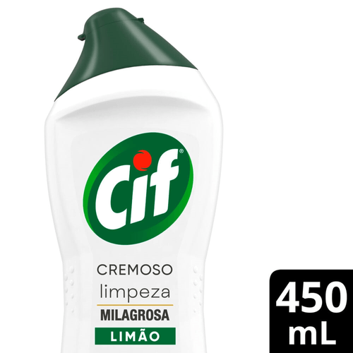 CIF Cremoso Limpeza Milagrosa Limão para casa 450 ml