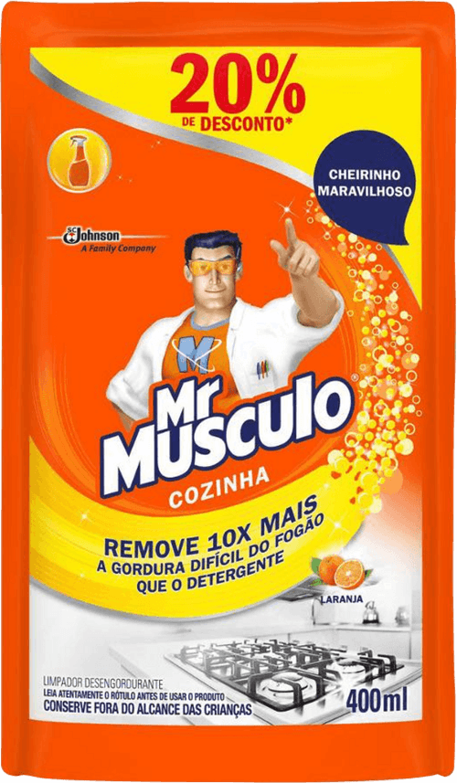 Desengordurante Mr Músculo Cozinha Refil Laranja 400ml Menor Preço