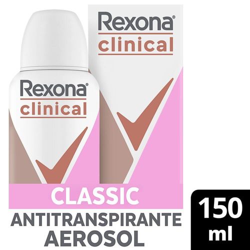 Antitranspirante Aerossol Classic 96h Rexona Clinical 150ml Spray