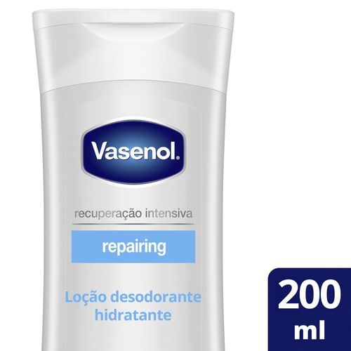 Loção Desodorante Hidratante Recuperação Intensiva Repairing sem Fragrância Vasenol Frasco 200ml