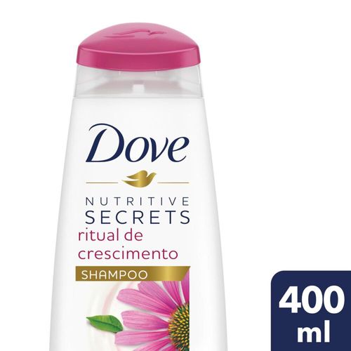 Shampoo com Equinácea e Óleo de Rícino Dove Nutritive Secrets Ritual de Crescimento Frasco 400ml