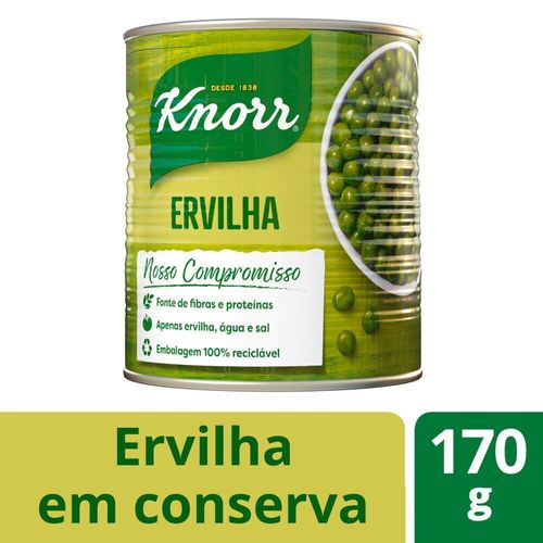 Ervilha Reidratada em Conserva Knorr Lata Peso Líquido 290g Peso Drenado 170g