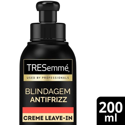 Creme Leave-In com Ácido Hialurônico, Queratina Hidrolisada e Filtro UV Tresemmé Blindagem Antifrizz Frasco 200ml