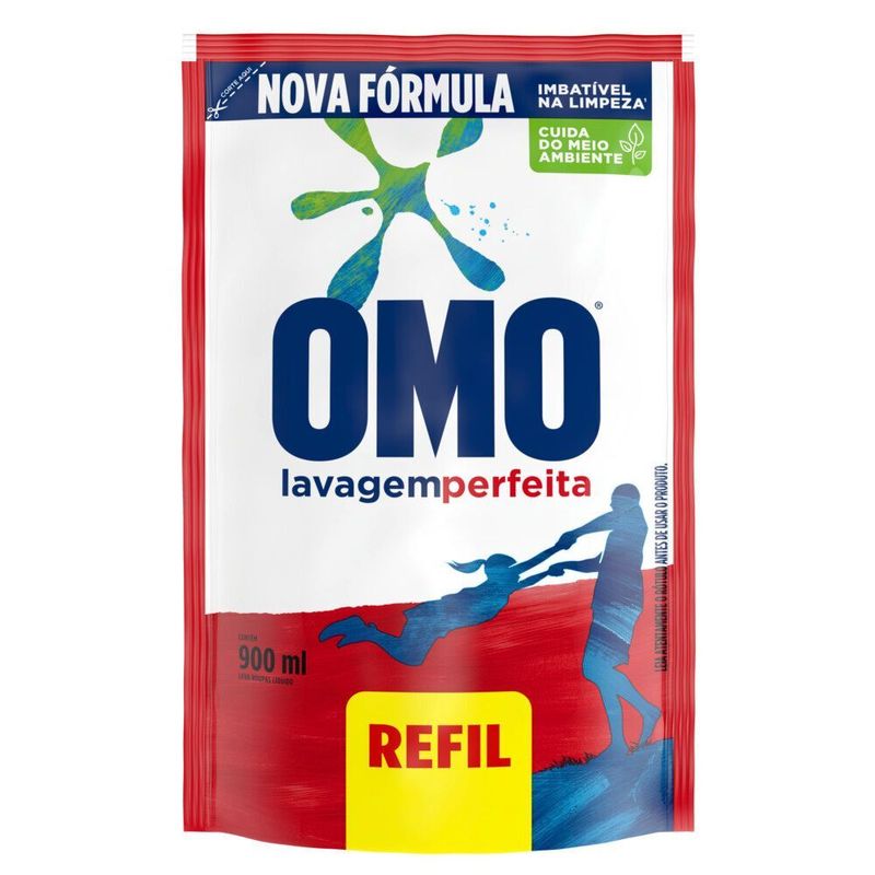 Lava-Roupas-Liquido-Omo-Lavagem-Perfeita-Sache-900ml-Refil-Economico