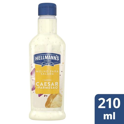 Molho para Salada Caesar com Cebola, Alho e Especiarias Queijo Parmesão Hellmann's Squeeze 210ml