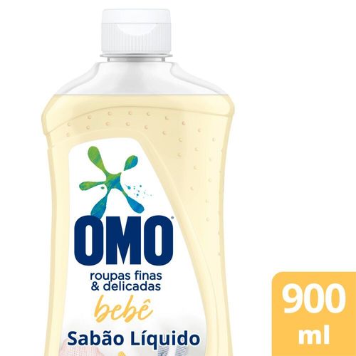 Lava-Roupas Líquido Roupas Finas e Delicadas Bebê Omo Frasco 900ml