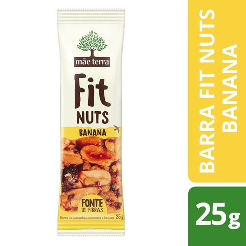 Barra de Castanhas Mae Terra Fit Nuts Banana 25 g