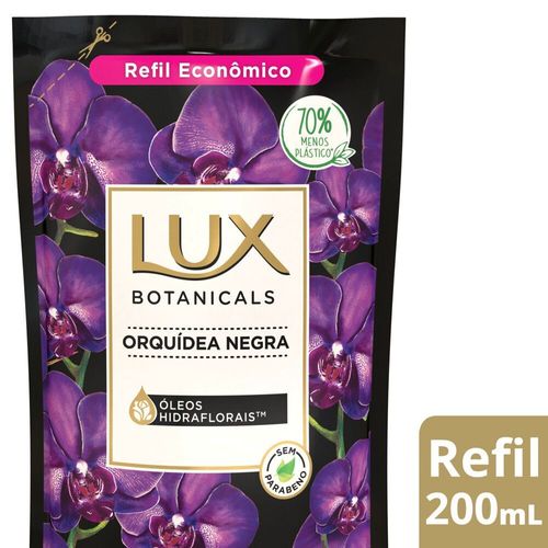 Sabonete Líquido Orquídea Negra Lux Botanicals Sachê 200ml Refil