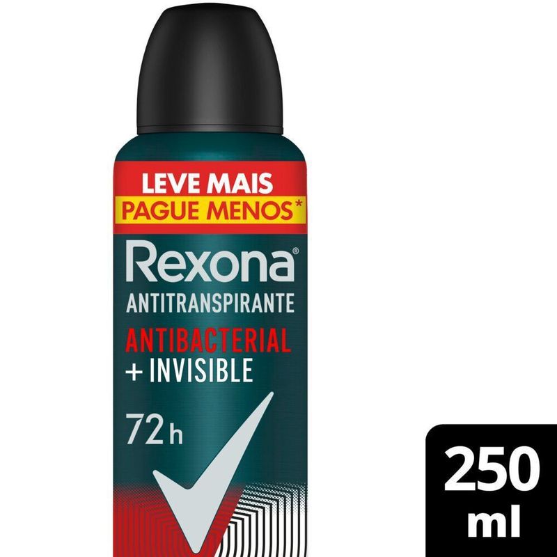 Antitranspirante-Aerosol-Rexona-Men-Antibacterial-Invisible-250-ml