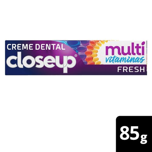 Creme Dental Fresh Closeup Multivitaminas + 12 Benefícios Caixa 85g