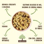 Granola-Mistura-de-Flocos-de-Cereais-Integrais-Sementes-Chia-Linhaca-e-Gergelim-Frutas-Mel-Vegano-Melado-de-Cana-Mae-Terra-Pacote-250g