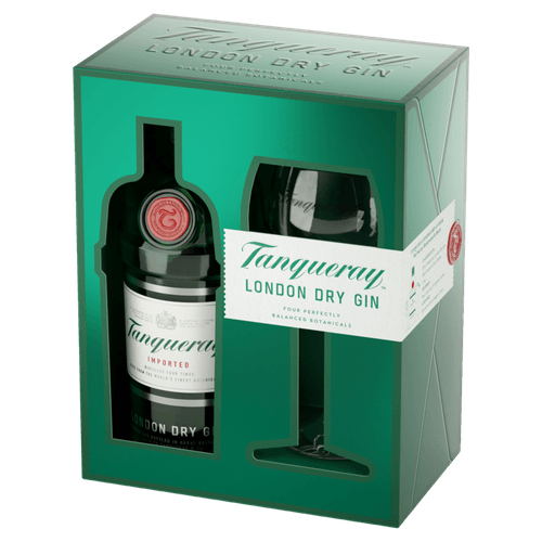 Kit Taça + Gin London Dry Imported Tanqueray 750ml