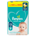 Fralda-Descartavel-Infantil-Pampers-Confort-Sec-P-5-a-8kg-Pacote-72-Unidades-Leve-Mais-Pague-Menos