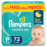 Fralda-Descartavel-Infantil-Pampers-Confort-Sec-P-5-a-8kg-Pacote-72-Unidades-Leve-Mais-Pague-Menos