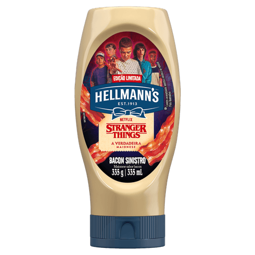 Maionese Bacon Sinistro Stranger Things Hellmann's Squeeze 335g