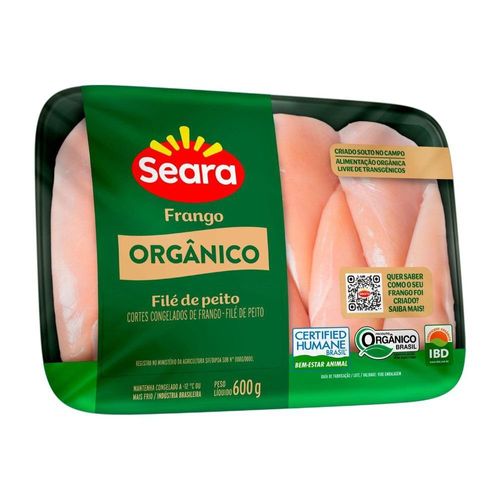 Filé de peito bandeja Seara Orgânico 600g