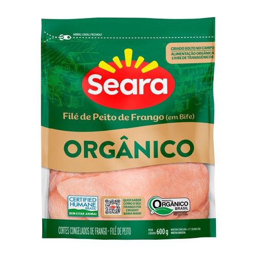 Filé de peito em bifes Seara Orgânico IQF 600g