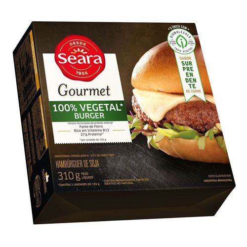 100% Vegetal burger Seara Gourmet 310g