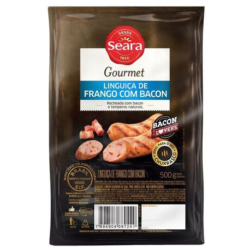 Linguiça de frango com bacon Seara Gourmet 500g