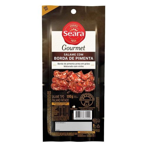 Salame com borda pimenta Seara Gourmet 100g