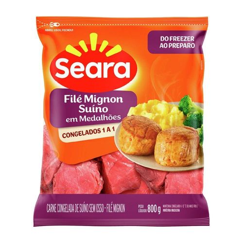 Filé mignon suíno em medalhões Seara IQF 800g