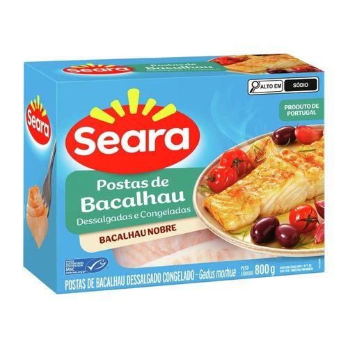 Postas de bacalhau Seara Pescados 800g
