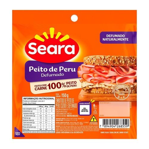 Peito de peru fatiado Seara 150g