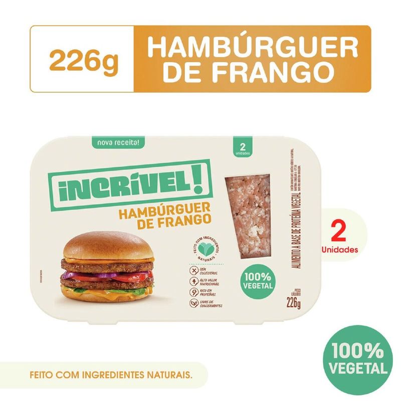 Alimento-a-Base-de-Proteina-Hamburguer-Vegetal-Frango-Incrivel--Bandeja-226g-2-Unidades