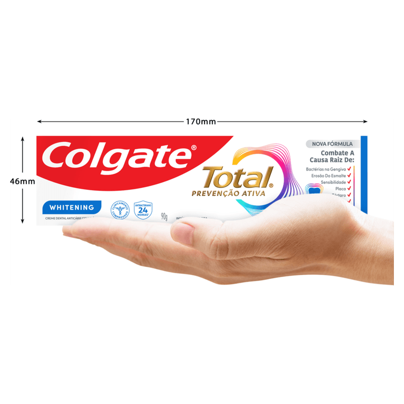 Creme-Dental-Whitening-Anticarie-com-Fluor-Colgate-Total-12-Caixa-90g