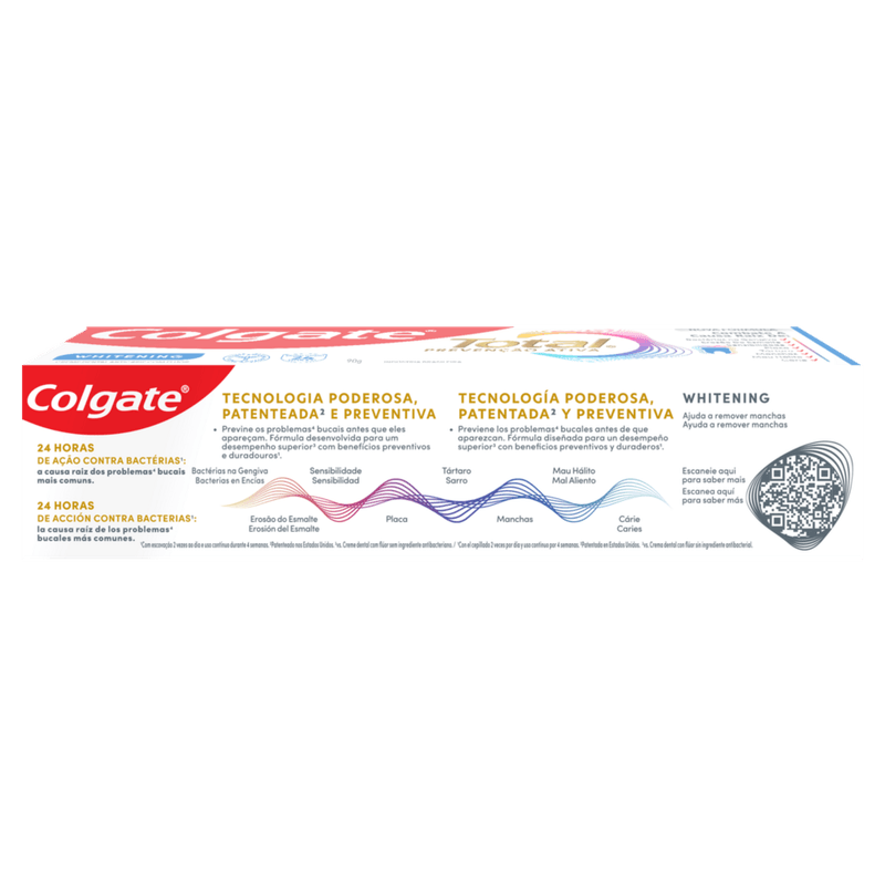 Creme-Dental-Whitening-Anticarie-com-Fluor-Colgate-Total-12-Caixa-90g