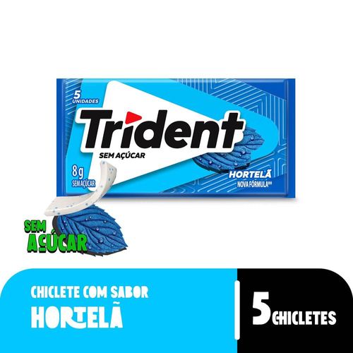 Chiclete Trident Hortelã sem açúcar