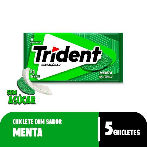 Chiclete Trident Menta sem açúcar