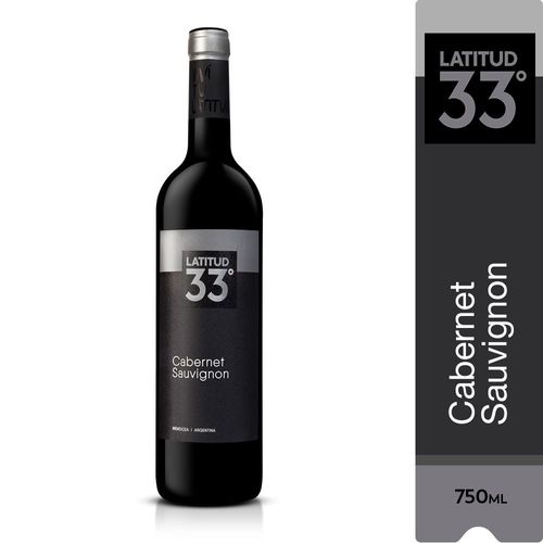 Vinho Argentino Tinto Seco Latitud 33° Cabernet Sauvignon Mendoza Garrafa 750ml