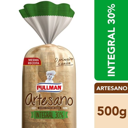 Pão de Forma Artesano Integral Pullman 500g