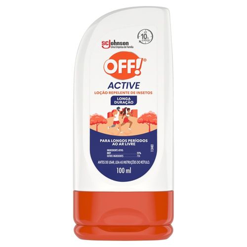 Repelente de Insetos Loção Off! Active Longa Duração Squeeze 100ml