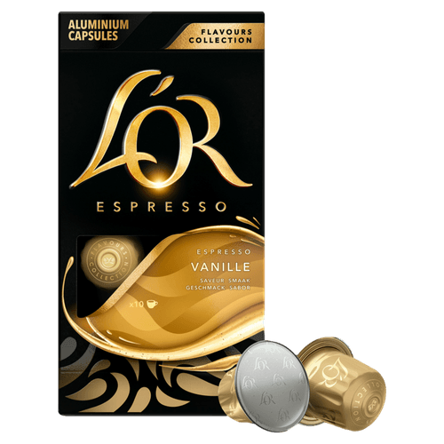 Café em Cápsula Torrado e Moído Espresso Baunilha L'or Flavours Collection Caixa 52g 10 Unidades