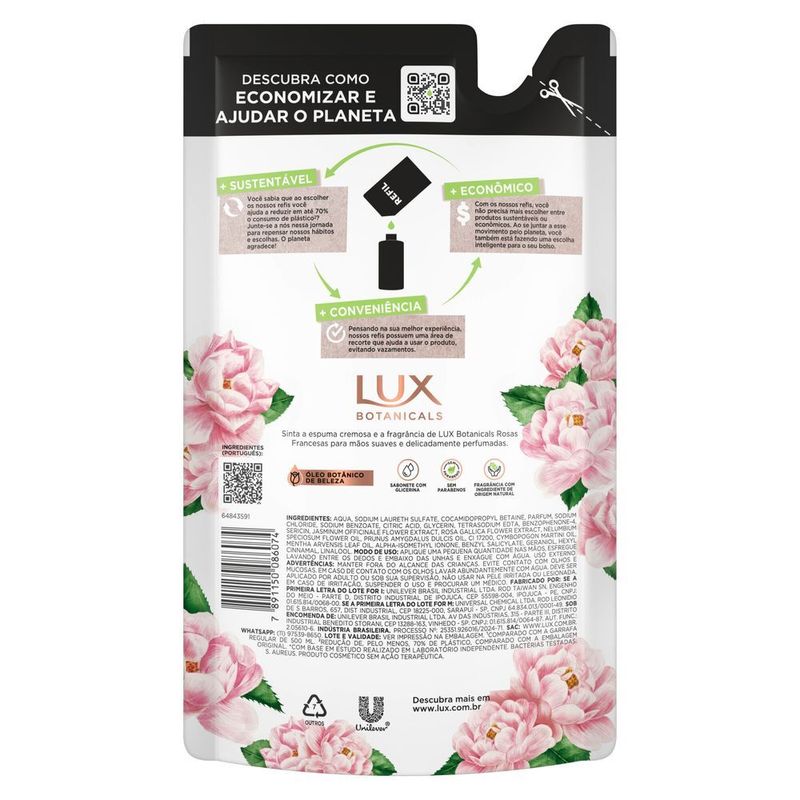 Sabonete-Liquido-Refil-Lux-Botanicals-Rosas-Francesas-500-ml