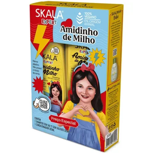 Kit Skala Shampoo e Condicionador Amidinho de Milho Kids 325ml