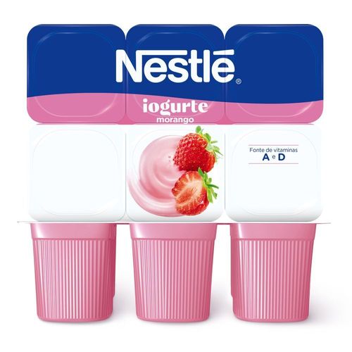 Iogurte Nestlé® Polpa de Morango 510G com 6 unidades