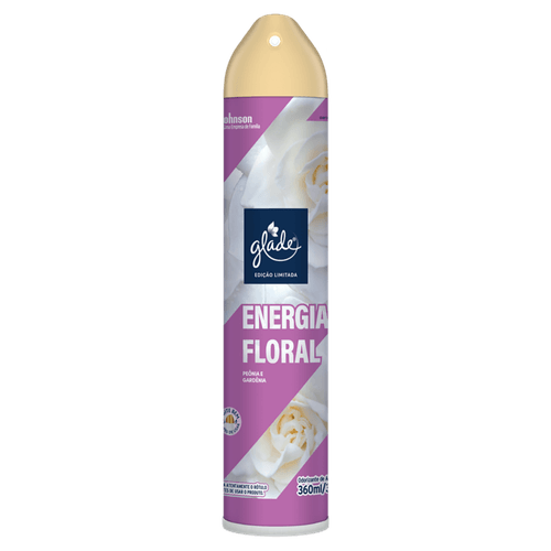 ODORIZADOR DE AMBIENTE AEROSSOL ENERGIA FLORAL GLADE FRASCO 360ML SPRAY EDIÇÃO LIMITADA