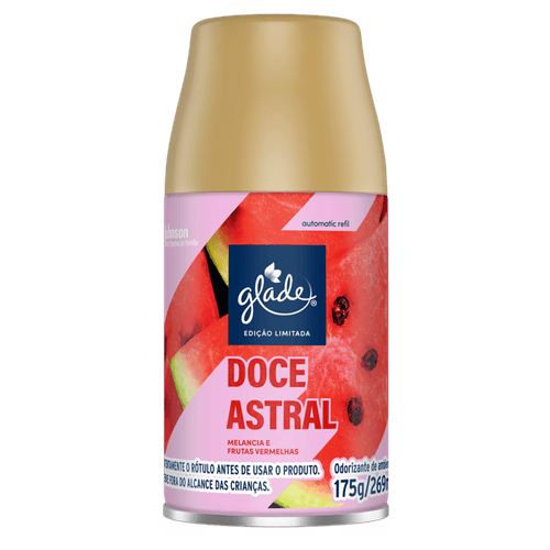 ODORIZADOR DE AMBIENTE DOCE ASTRAL GLADE AUTOMATIC FRASCO 269ML SPRAY REFIL EDIÇÃO LIMITADA