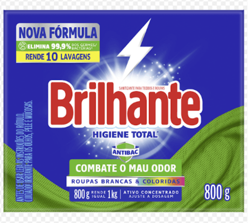 LAVA ROUPA PO BRILHANTE 800G-CX CUIDADO TOTAL